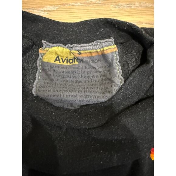 Aviator Nation Sweatshirt Womens S Black Crewneck Black Checkered Racing - Picture 2 of 8